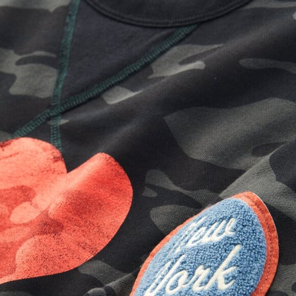 Todd Snyder x Champion I Love NY Sweatshirt Grey Camo - Size L - Picture 6 of 6